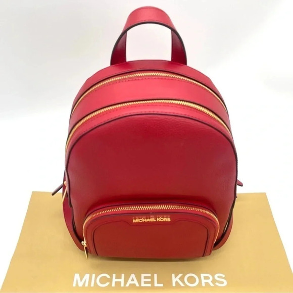 Michael Kors Medium Jaycee Backpack Red - Picture 2 of 13